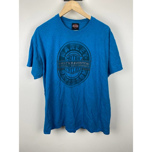 2017 - Harley Davidson Motorcycles Big Print Minnesota Blue Tee - XL - Picture 2 of 13